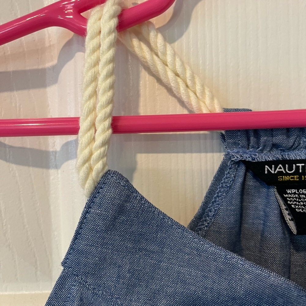 Girls Nautica chambray size 6x dress, NWT - Picture 5 of 8